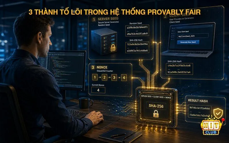 3 thành tố lõi trong hệ thống Provably Fair