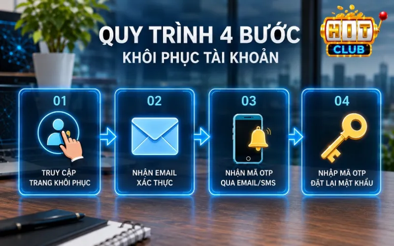 4 bước khôi phục tài khoản khi quên mật khẩu tại Hitclub