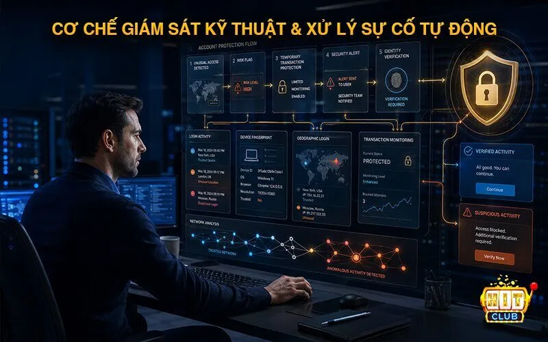 Cơ chế giám sát kỹ thuật & xử lý sự cố tự động