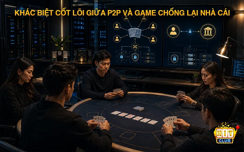 Khác biệt cốt lõi giữa P2P và game chống lại nhà cái