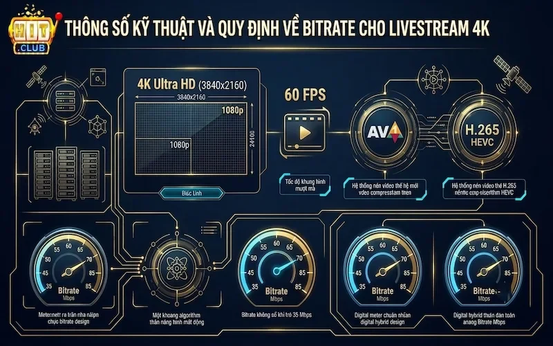 Thông số kỹ thuật và quy định về Bitrate cho Livestream 4K