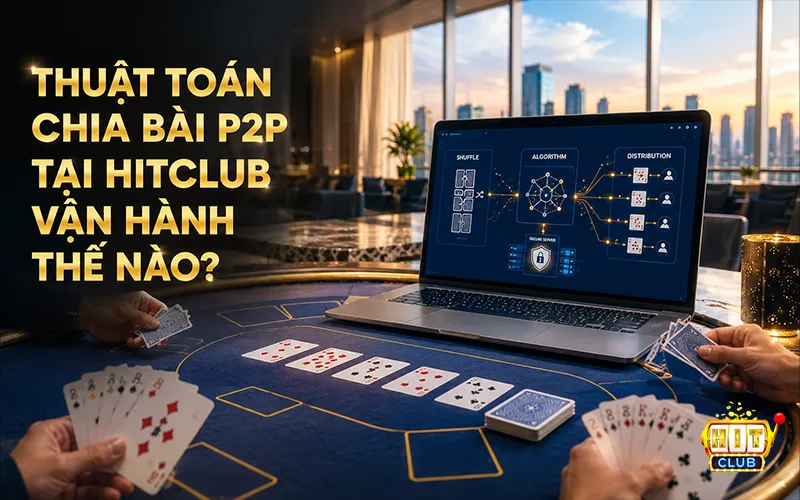 Thuật toán chia bài P2P tại Hitclub vận hành thế nào?