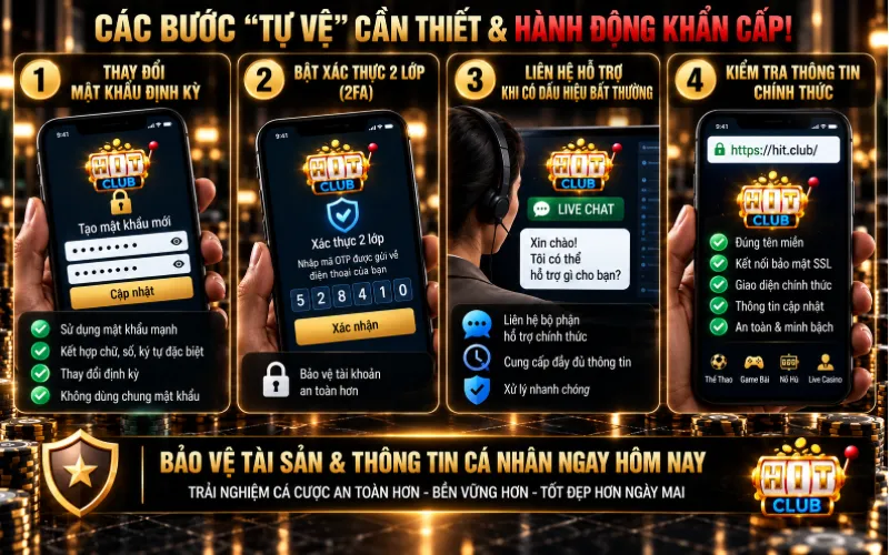 Các biện pháp cần thực hiện ngay khi truy cập website gỉa mạo Hitclub