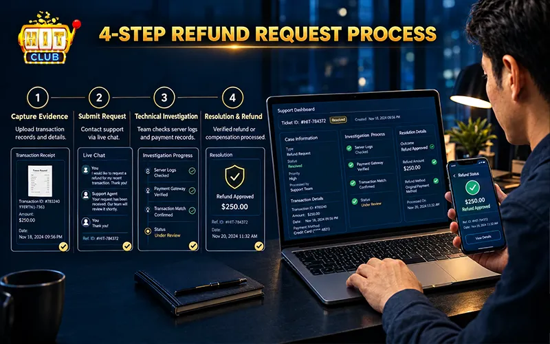 4-Step Compensation Request & Transaction Reconciliation Process