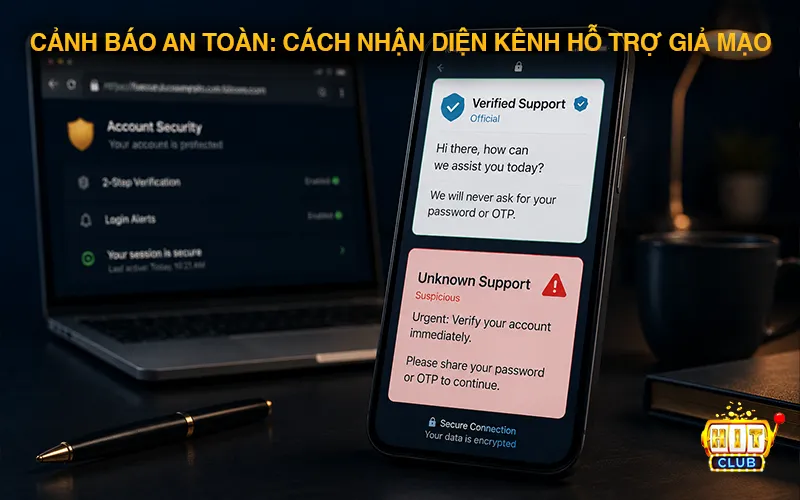 Cách nhận diện kênh hỗ trợ Hilcub giả mạo