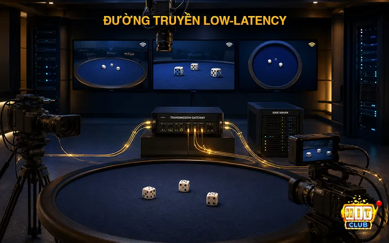 Công Nghệ Chống Gian Lận Trong Live Xóc Đĩa Áp Dụng Tại Hitclub Đường truyền low-latency & hệ thống camera đa góc quay không điểm mù