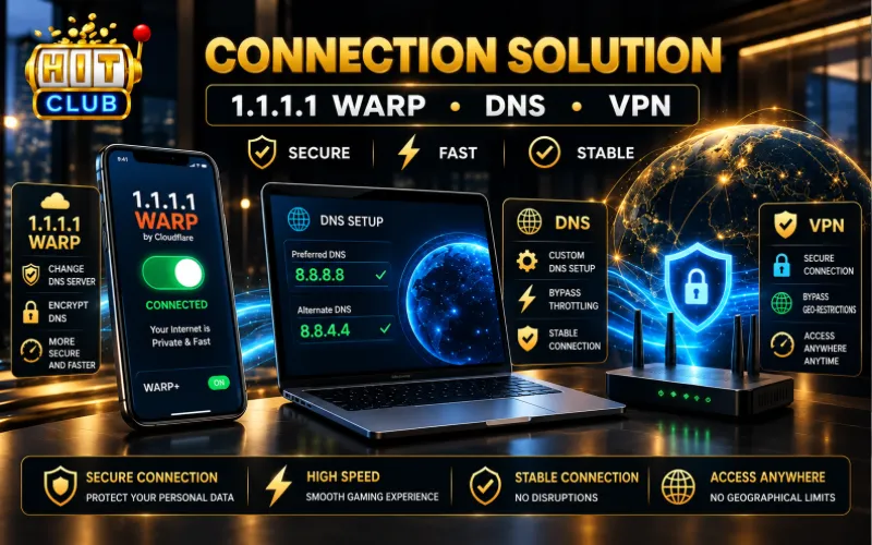 Guide to changing DNS 1.1.1.1 and VPN to fix access errors 