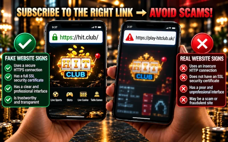 Risk And Fraud Warning How to identify fake HitClub domain names