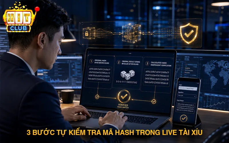 Hướng dẫn 3 bước kiểm tra mã Hash theo quy định nghiệm ngặt hình thức live tài xỉu