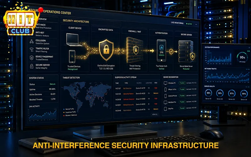 Infrastructure security architecture of the anti-hack/anti-collusion software system