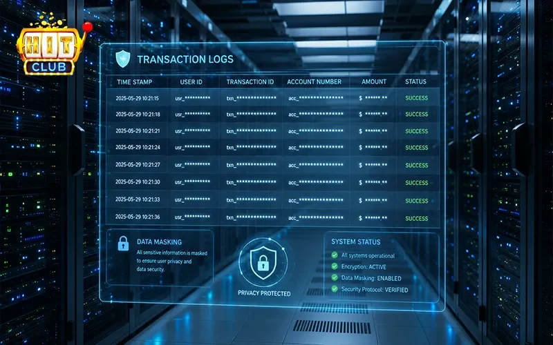 Secure deposit/withdrawal history storage mechanism via system logs