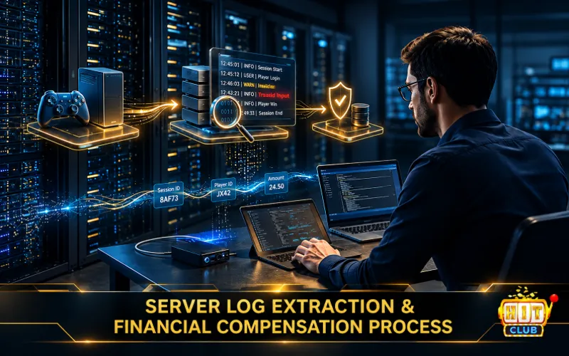 Server logs extraction process & financial refunds