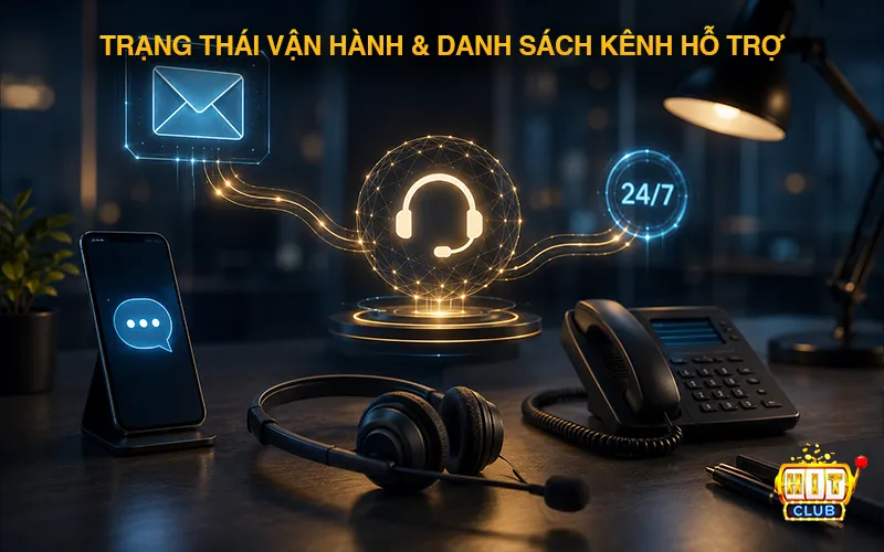 Dịch Vụ Hỗ Trợ Hitclub 24/7: Xử Lý Sự Cố & Kênh Liên Hệ Trạng thái vận hành & các kênh của dịch vụ hỗ trợ Hitclub 24/7